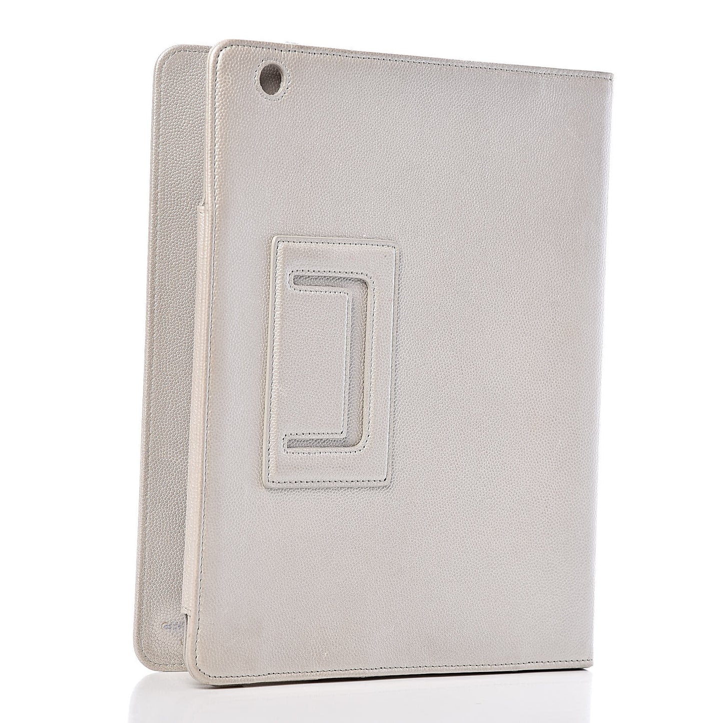 Metallic Caviar Sevruga iPad Case Silver