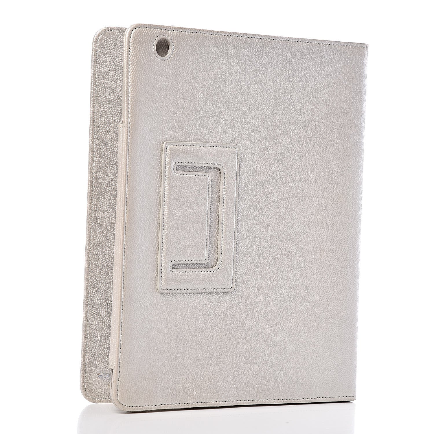 Chanel Metallic Caviar Sevruga iPad Case Silver 3 of 8