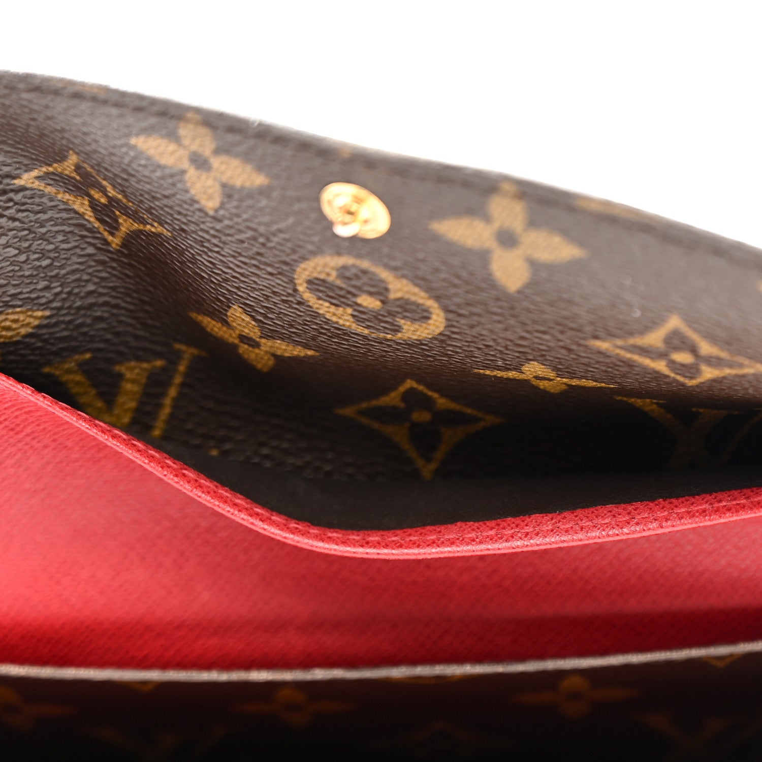 Louis Vuitton Monogram Emilie Wallet Red 7 of 14