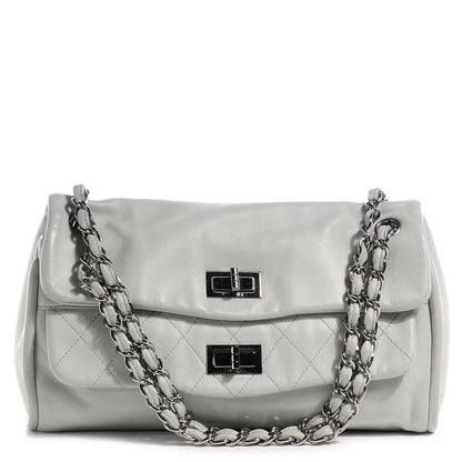 Chanel Lambskin Quilted Double Mademoiselle Flap Grey 1 of 7