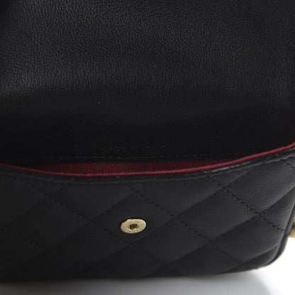 Chanel Calfskin Quilted About Pearls Card Holder Flap With Chain Black 9 of 12