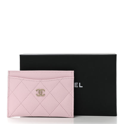 Chanel Caviar Quilted Card Holder Light Pink 9 of 9