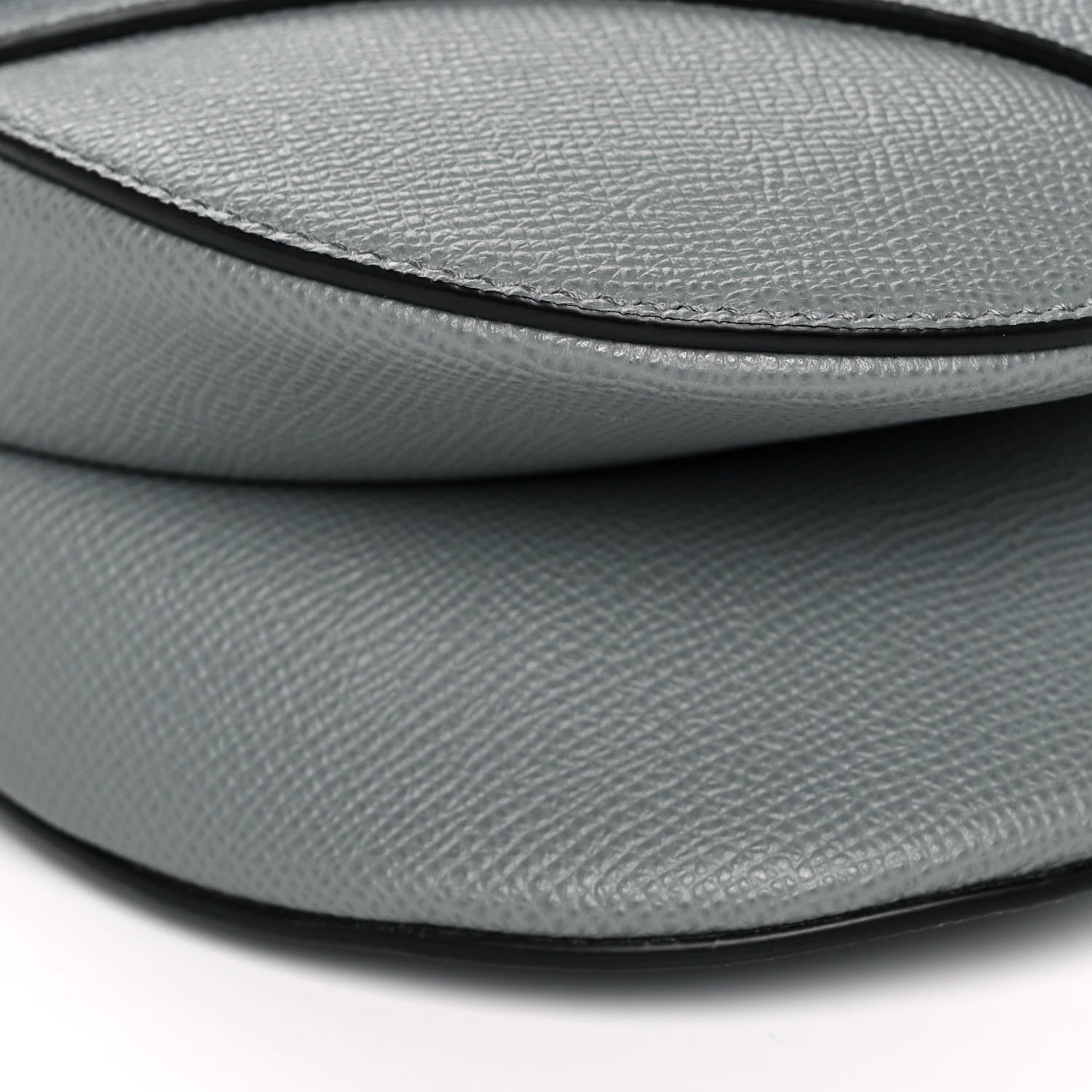 Christian Dior Grained Calfskin Saddle Bag Grey 9 of 11