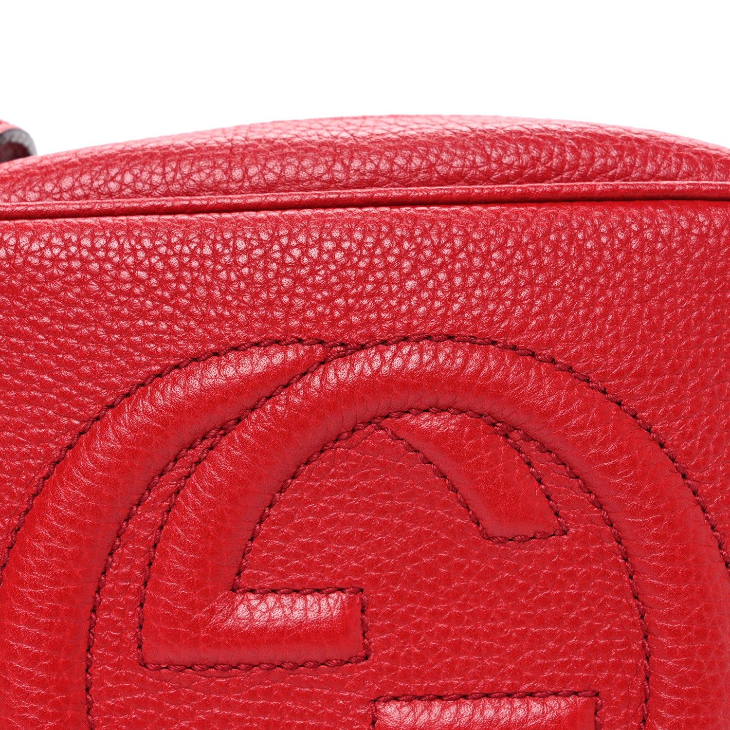 Gucci Pebbled Calfskin Small Soho Disco Bag Tabasco Red 8 of 10