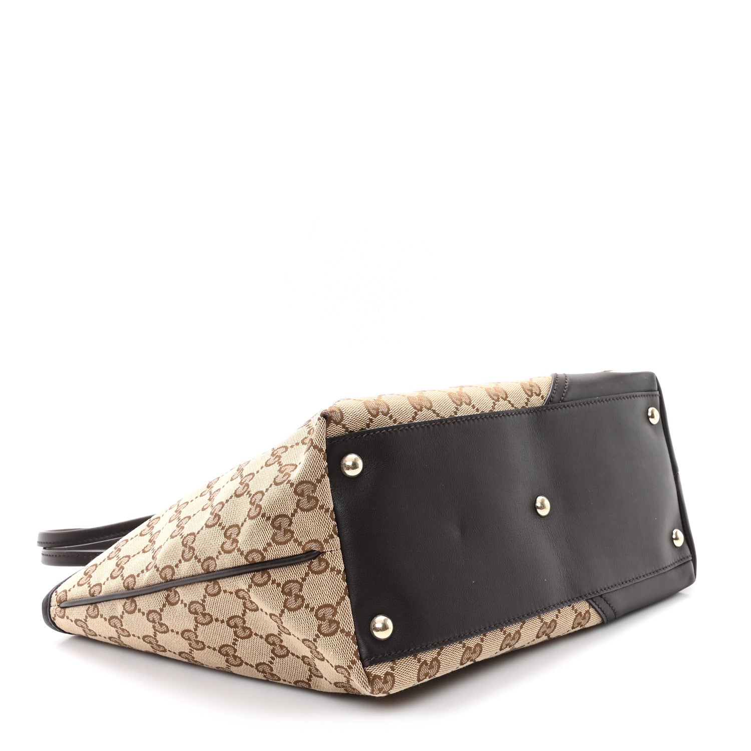 Gucci Monogram Medium New Britt Tote Brown 4 of 10