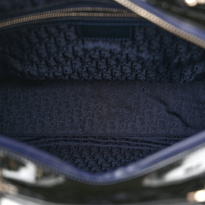 Christian Dior Patent Cannage Large Lady Dior Navy Blue 5 of 12