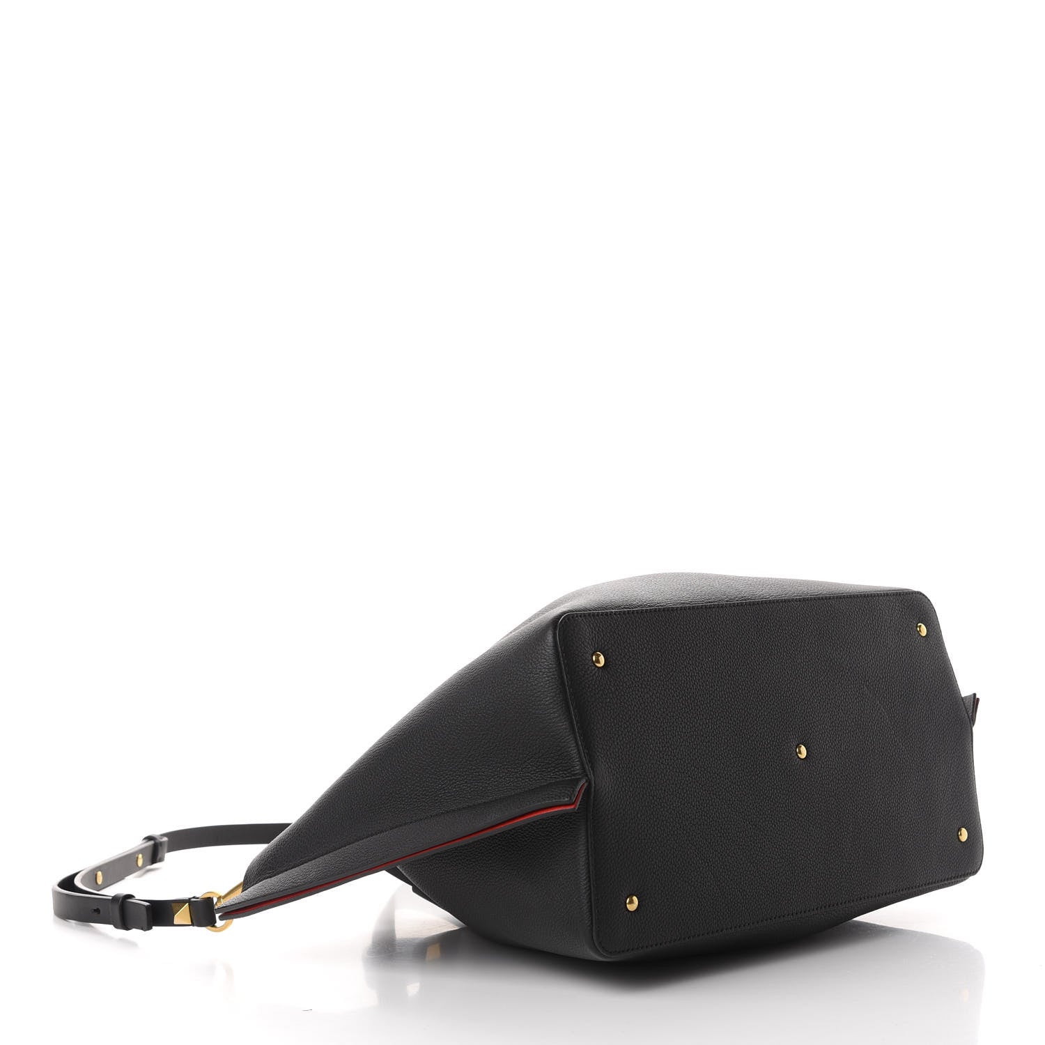 Valentino Garavani Grainy Calfskin Medium VLogo Escape Shopper Black 5 of 12