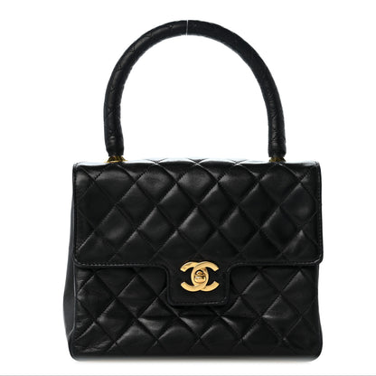 Chanel Lambskin Quilted Mini Kelly Flap Bag Black 1 of 14