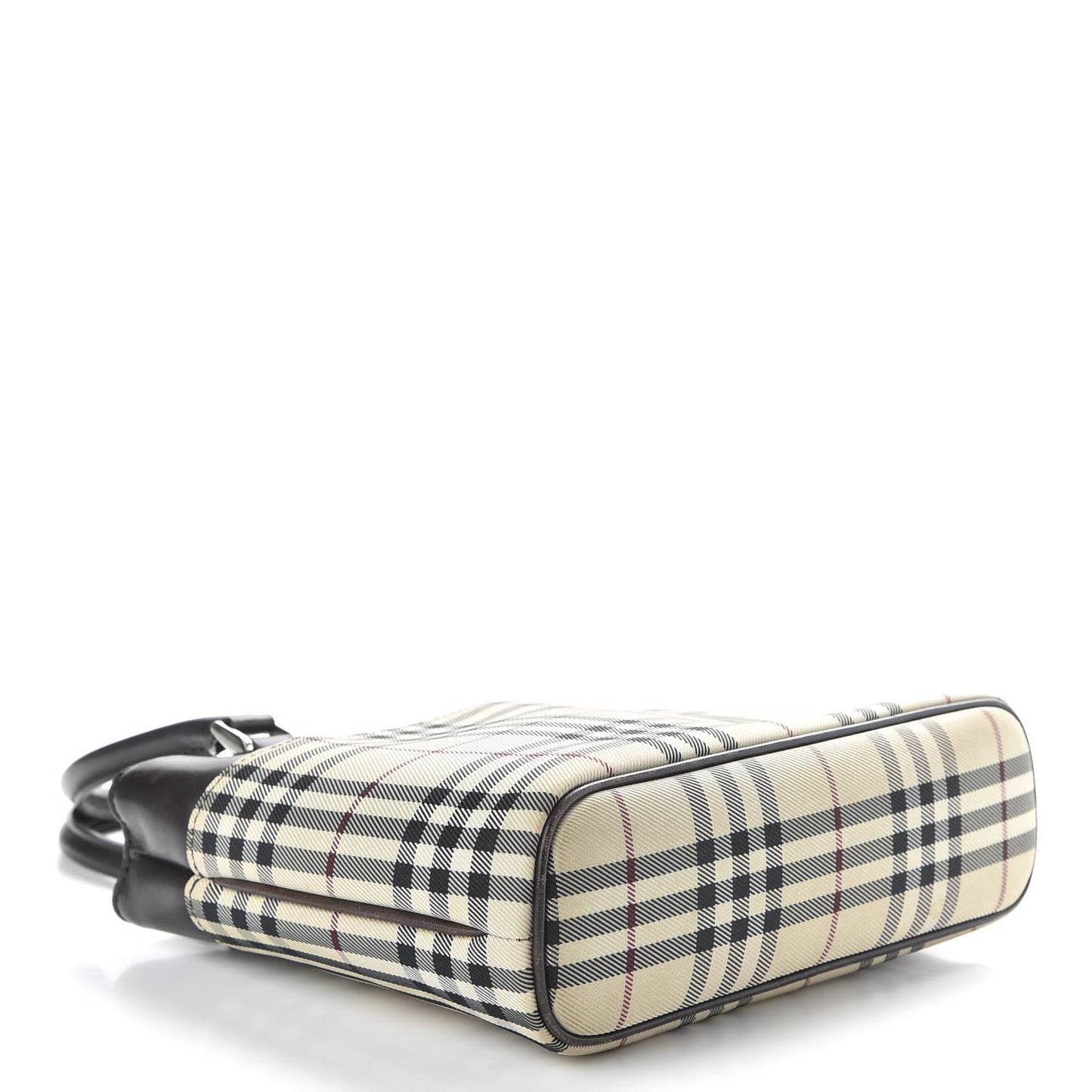 Calfskin House Check Small Tote Black