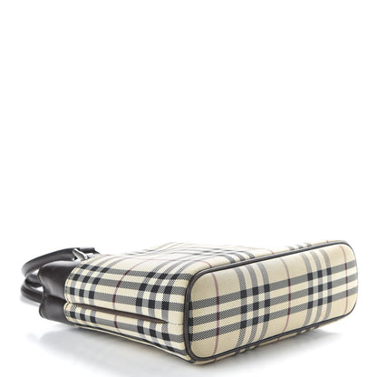 Burberry Calfskin House Check Small Tote Black 4 of 8