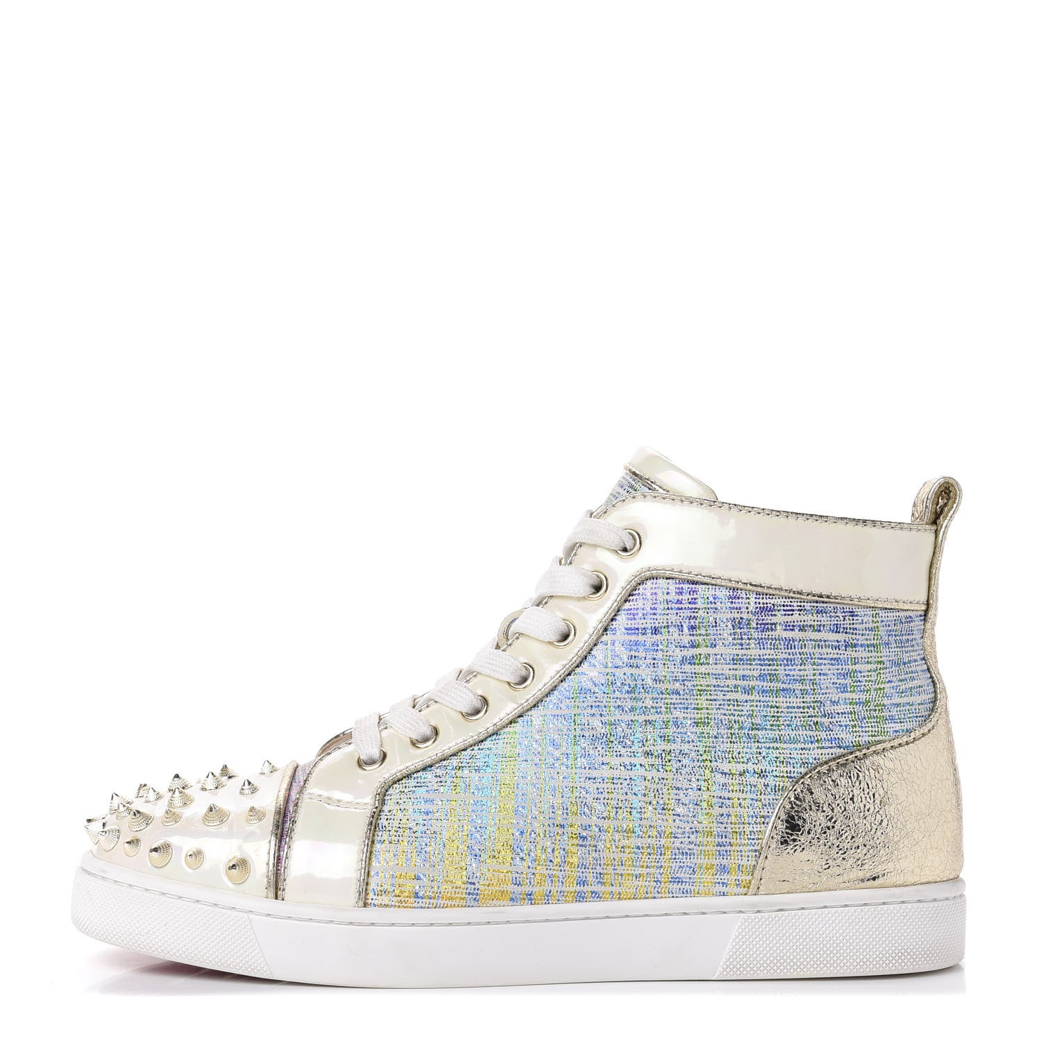 Christian Louboutin Suede Unicorn Womens Louis Spikes Flat Sneakers 39 Multi 1 of 11
