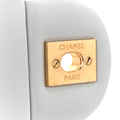 Chanel Lambskin Quilted Mini Sweet Camellia Flap Light Blue 7 of 11