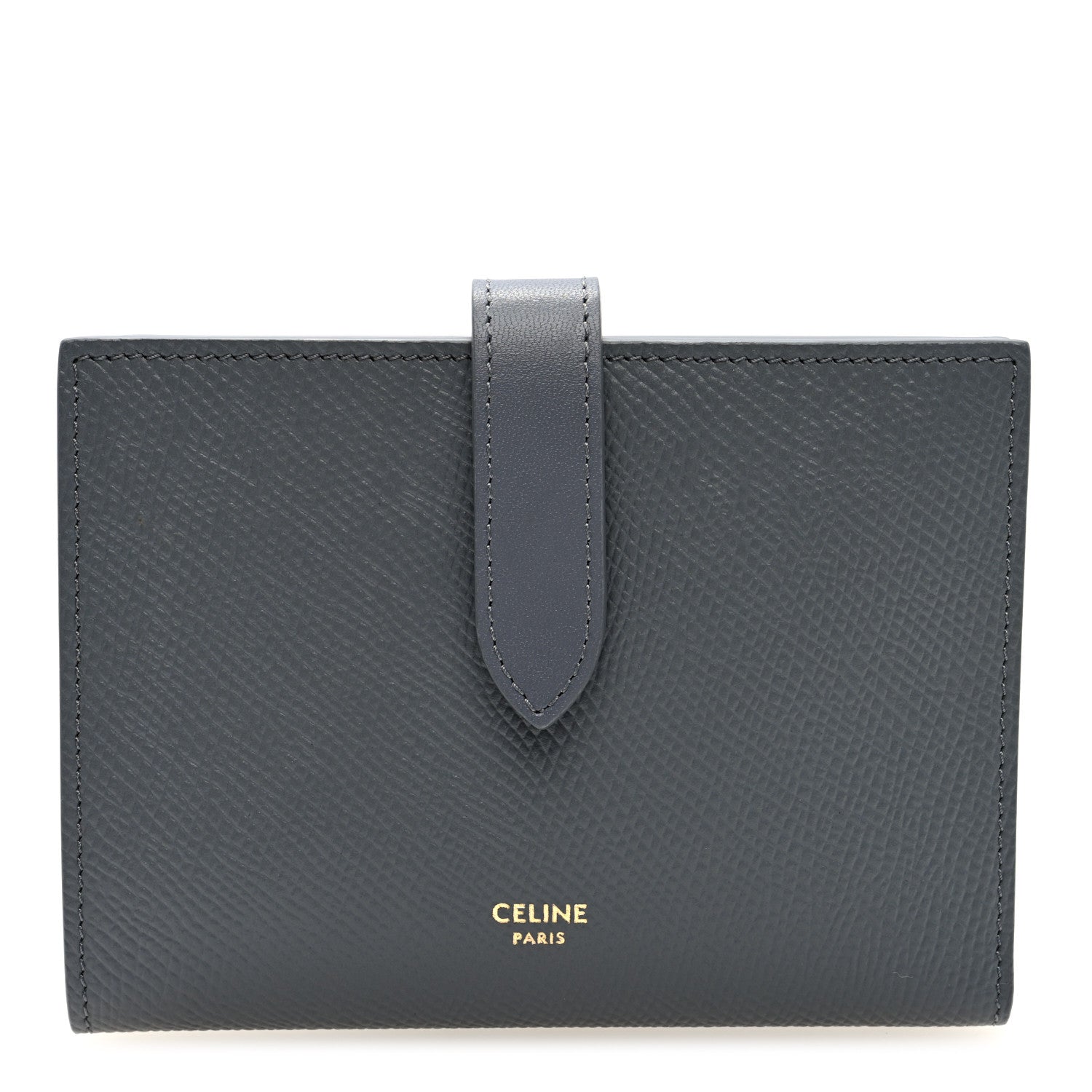 Celine Grained Calfskin Medium Multifunction Strap Wallet Grey 1 of 6