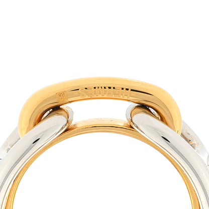 Hermes Palladium Regate Scarf Ring Gold Silver 3 of 3