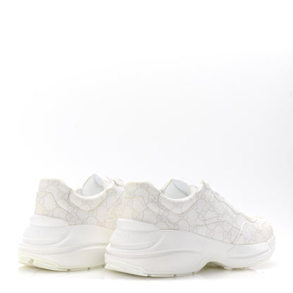 Gucci GG Supreme Monogram Mens Rhyton Sneakers 9 White 5 of 11