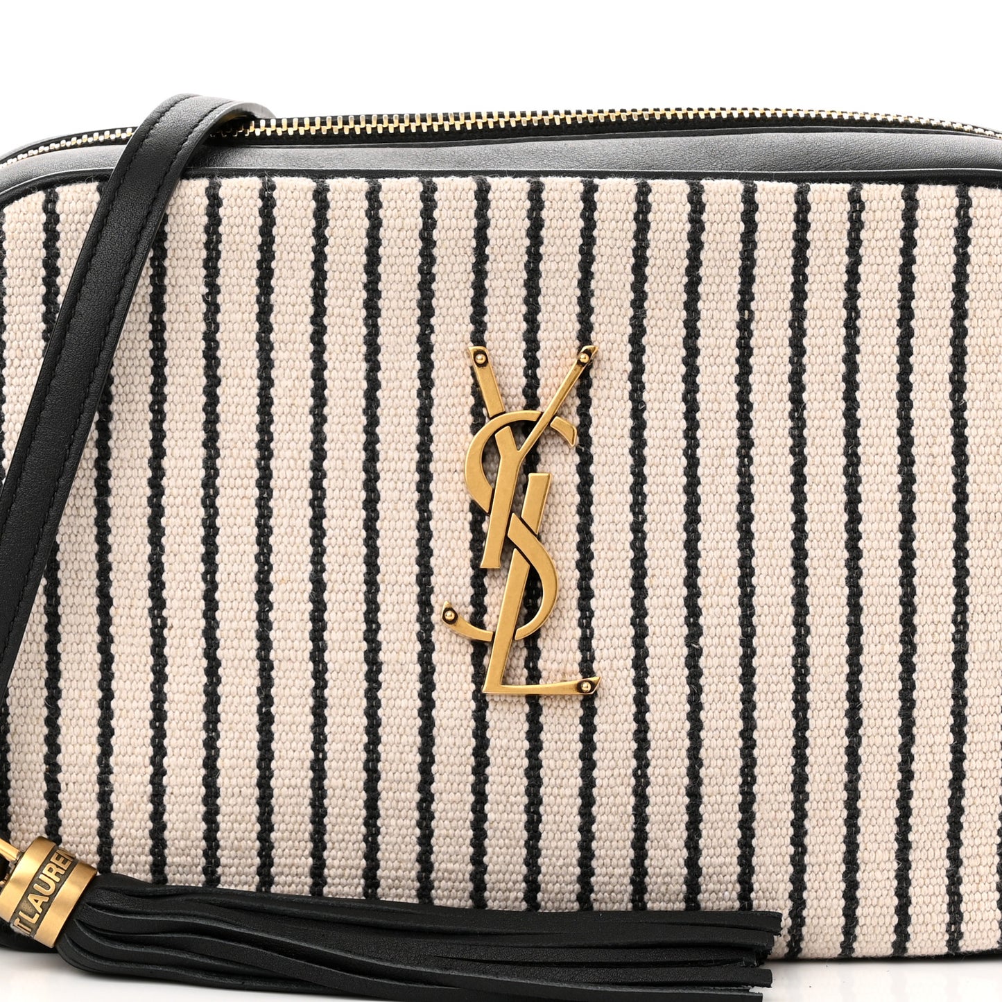 Canvas Calfskin Monogram Lou Camera Bag Black Grey Cream
