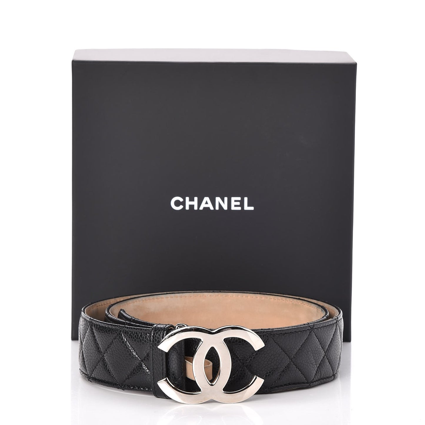 Caviar Quilted CC Belt 90 36 Black