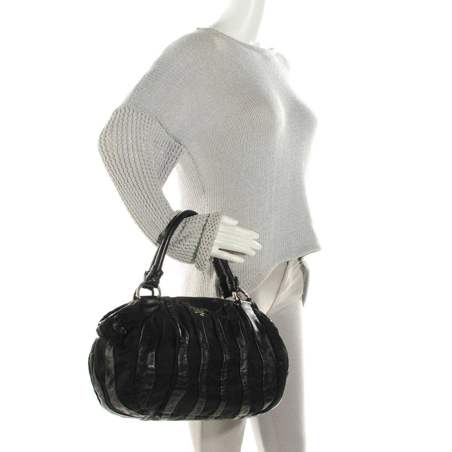 Prada Tessuto Nappa Mordore Tote Nero Black 2 of 8