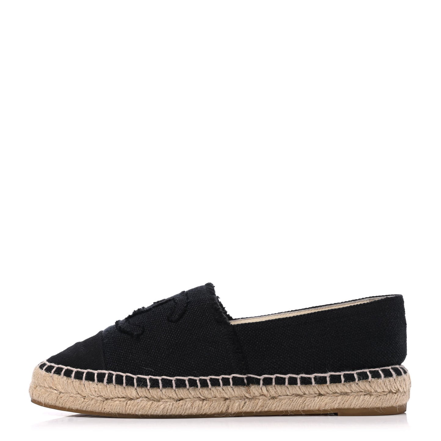 Linen CC Espadrilles 38 Black