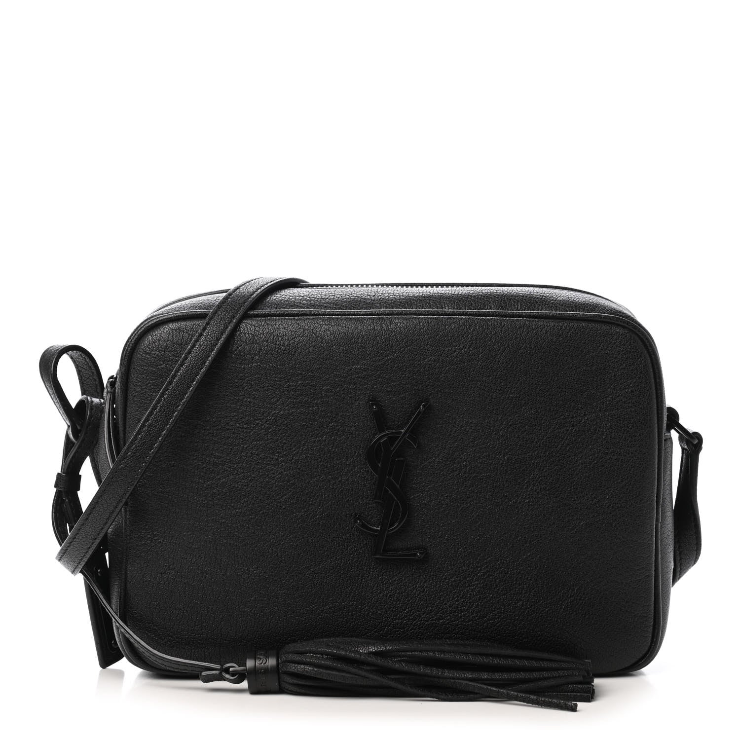 Saint Laurent Lambskin Monogram Small Lou Camera Bag Black 1 of 4