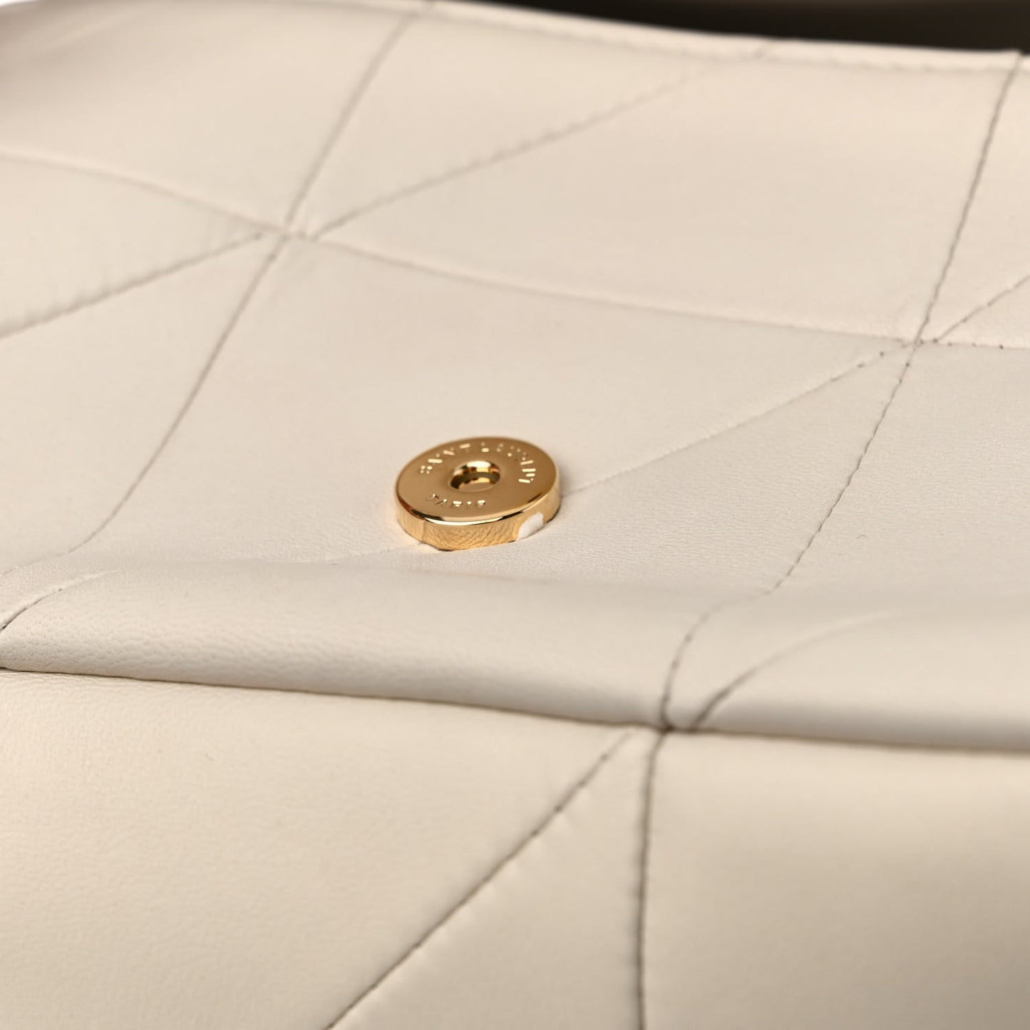 Lambskin Patchwork Monogram Small Jamie White
