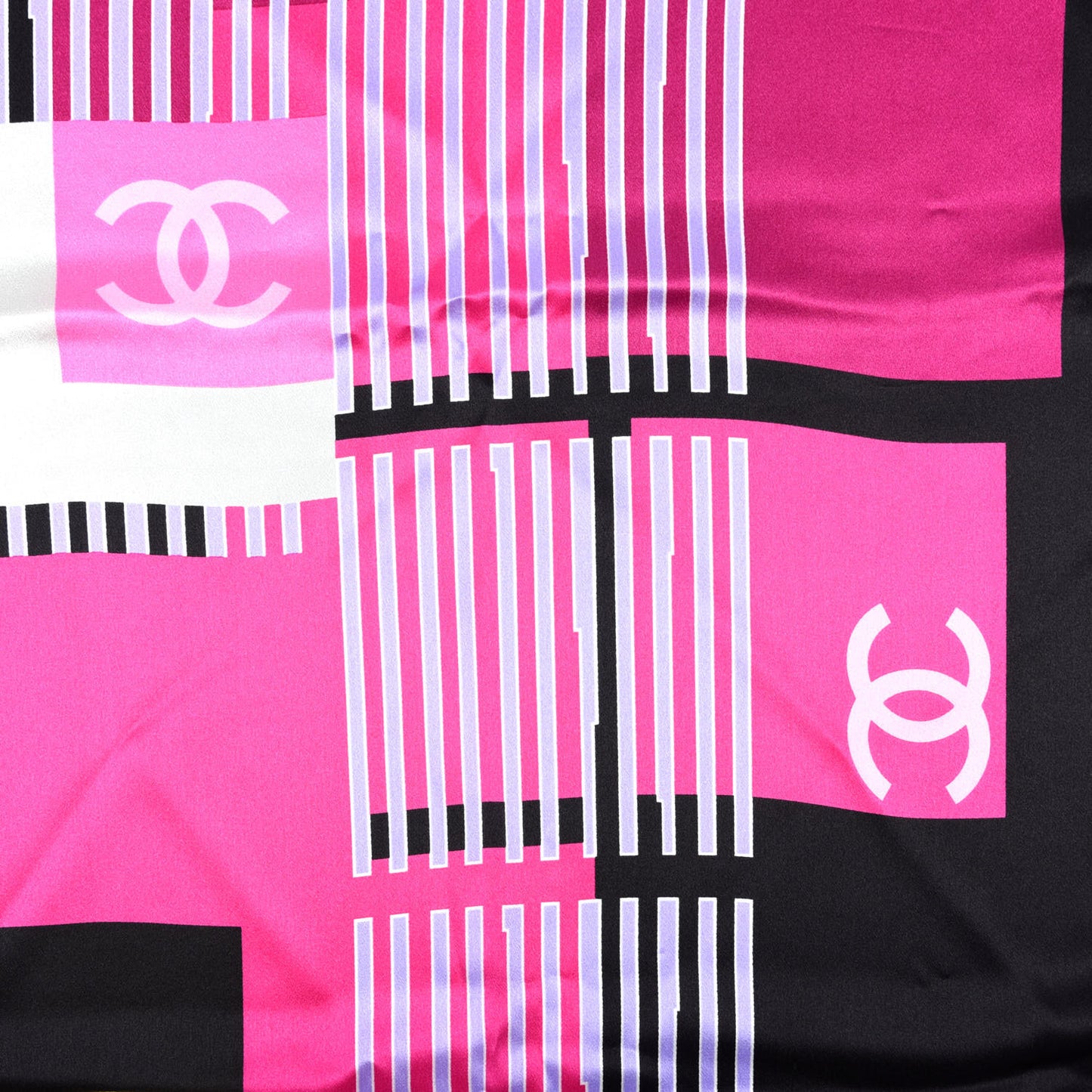 Silk CC Square Scarf Pink Multicolor