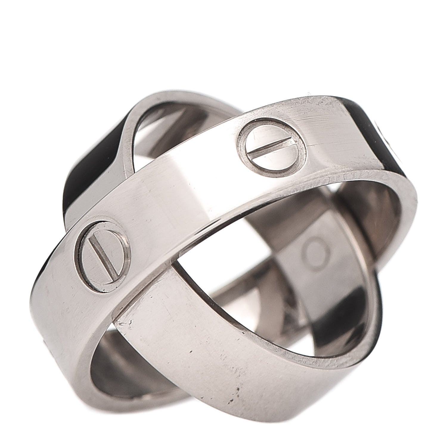 Cartier 18K White Gold 5.5mm Astro LOVE Ring 54 6.75 4 of 6