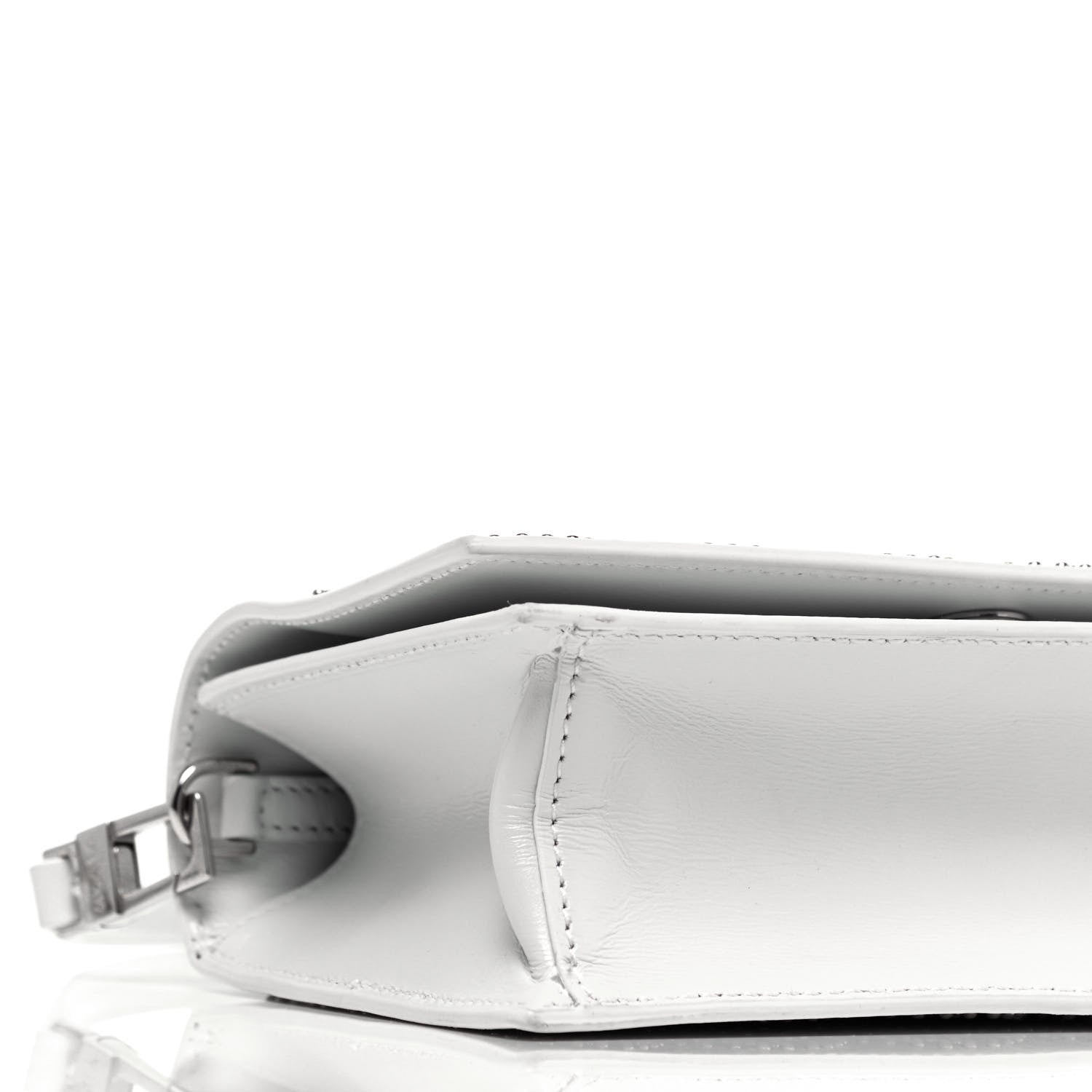 Alaia Calfskin Arabesque Studded Franca Crossbody Blanc Optique 6 of 9