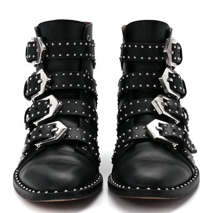 Givenchy Calfskin Studded Prue Buckle Bootie 36.5 Black 2 of 8
