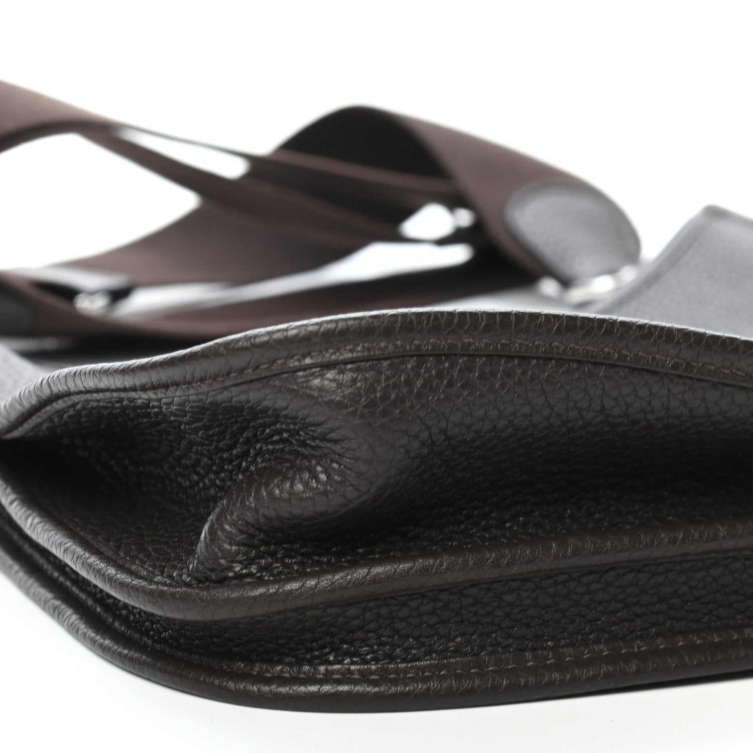 Hermes Taurillon Clemence Evelyne III PM Chocolate 8 of 9