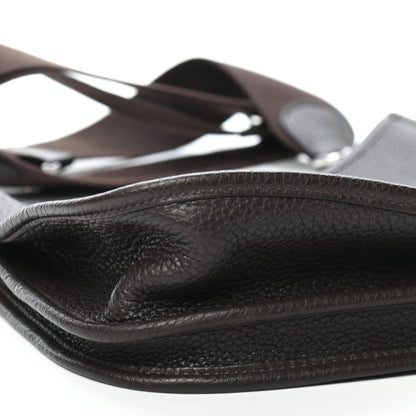 Hermes Taurillon Clemence Evelyne III PM Chocolate 8 of 9