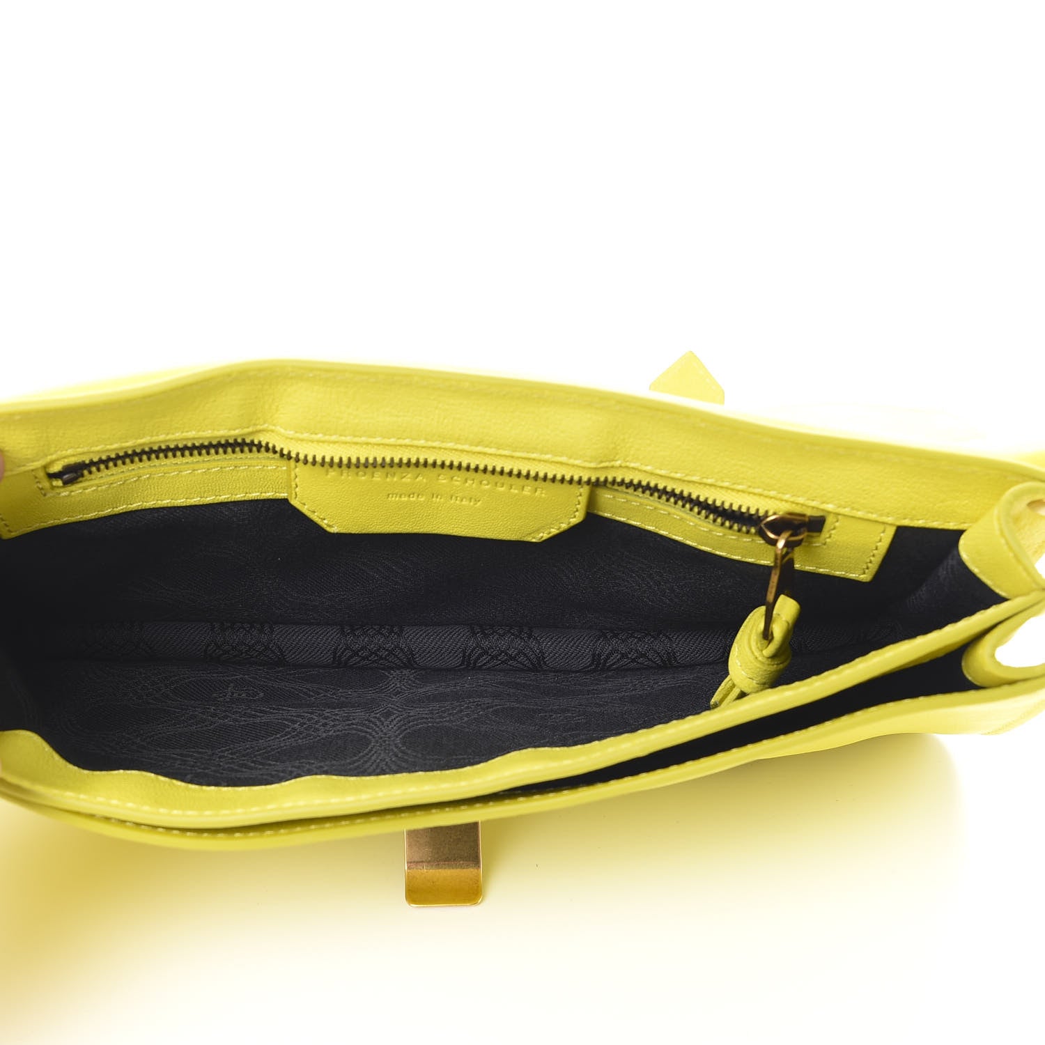 Proenza Schouler Lambskin PS1 Pochette Clutch Lemon 4 of 7