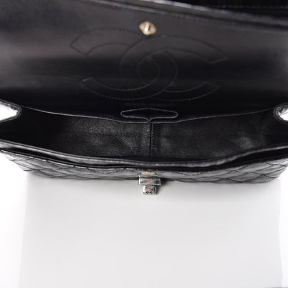 Chanel Metallic Calfskin Striped 2.55 Reissue 226 Flap Black 7 of 11