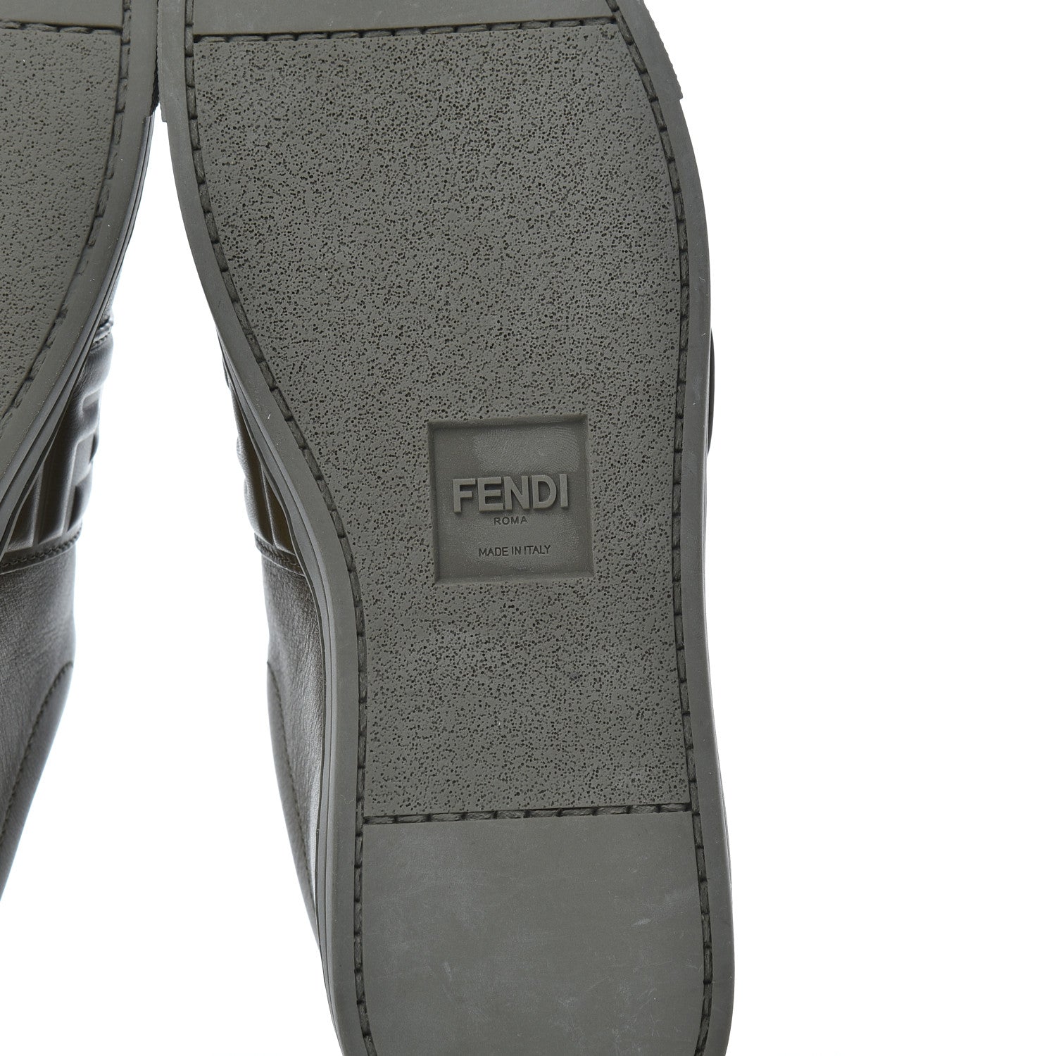 Fendi Vitello FF Embossed Womens Slip On Sneakers 37 Wood 7 of 10