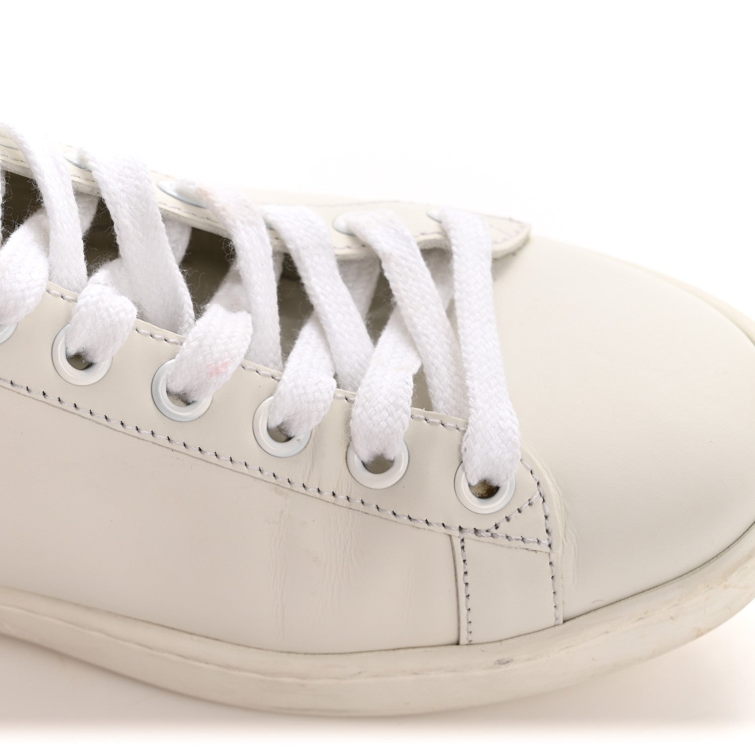 Gucci Calfskin Interlocking G Perforated Womens Ace Sneakers 36.5 White Grey Sky 11 of 11