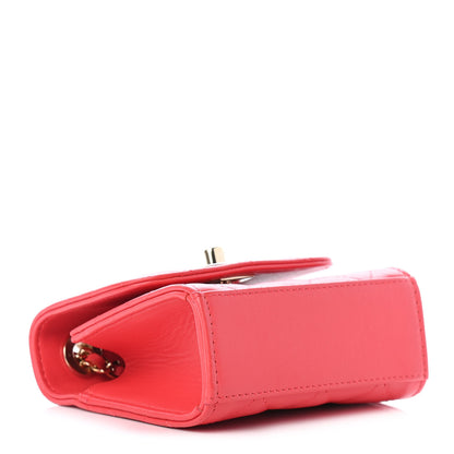 Chanel Lambskin Quilted Mini Trendy CC Chain Wallet Red 4 of 9