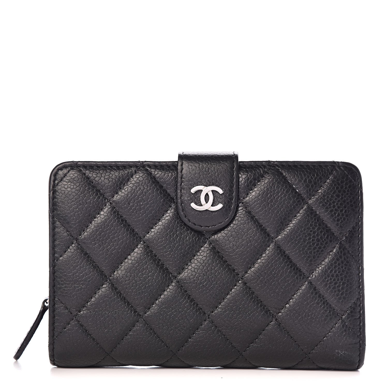 Chanel Caviar Quilted Zipped Pocket Wallet Black 1 of 12