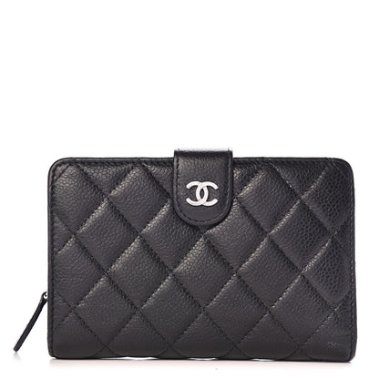 Chanel Caviar Quilted Zipped Pocket Wallet Black 1 of 12