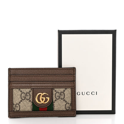 Gucci GG Supreme Monogram Ophidia Card Holder Brown 7 of 7