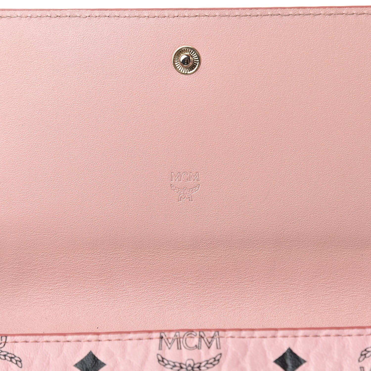 MCM Visetos Continental Flap Wallet Soft Pink 7 of 9