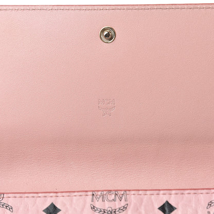 MCM Visetos Continental Flap Wallet Soft Pink 7 of 9