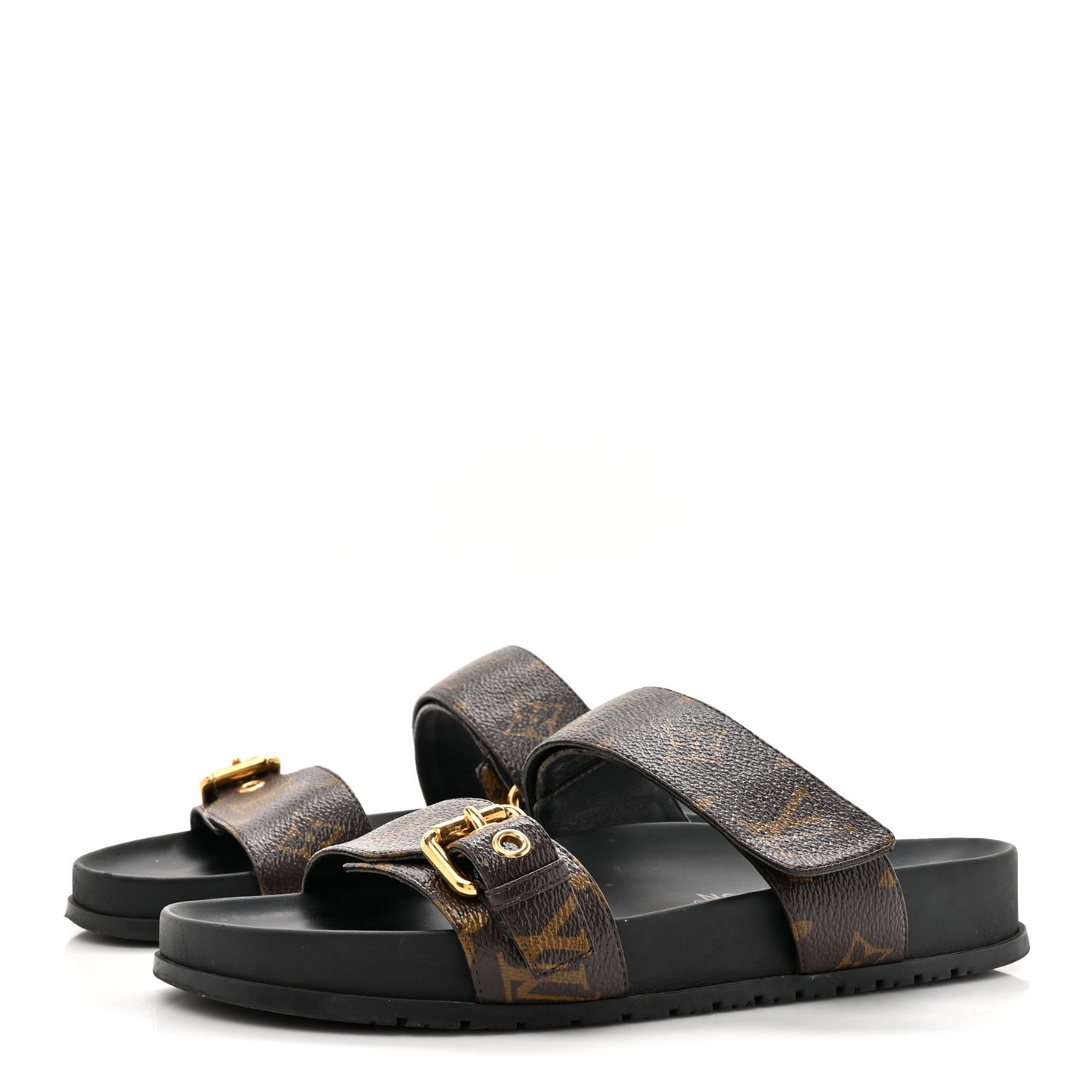 Monogram Bom Dia Mule Sandals 38 Black