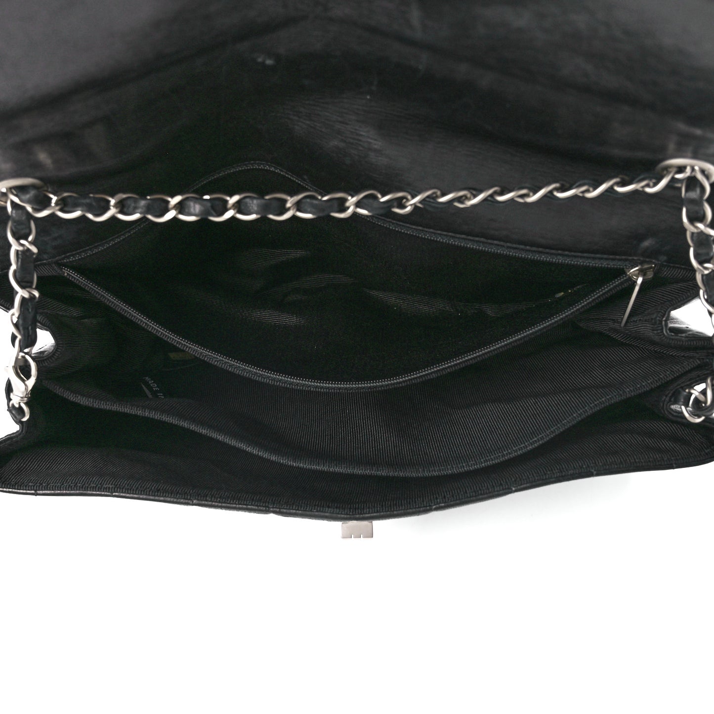Lambskin Square Stitched Reissue Multi Pocket Flap Black