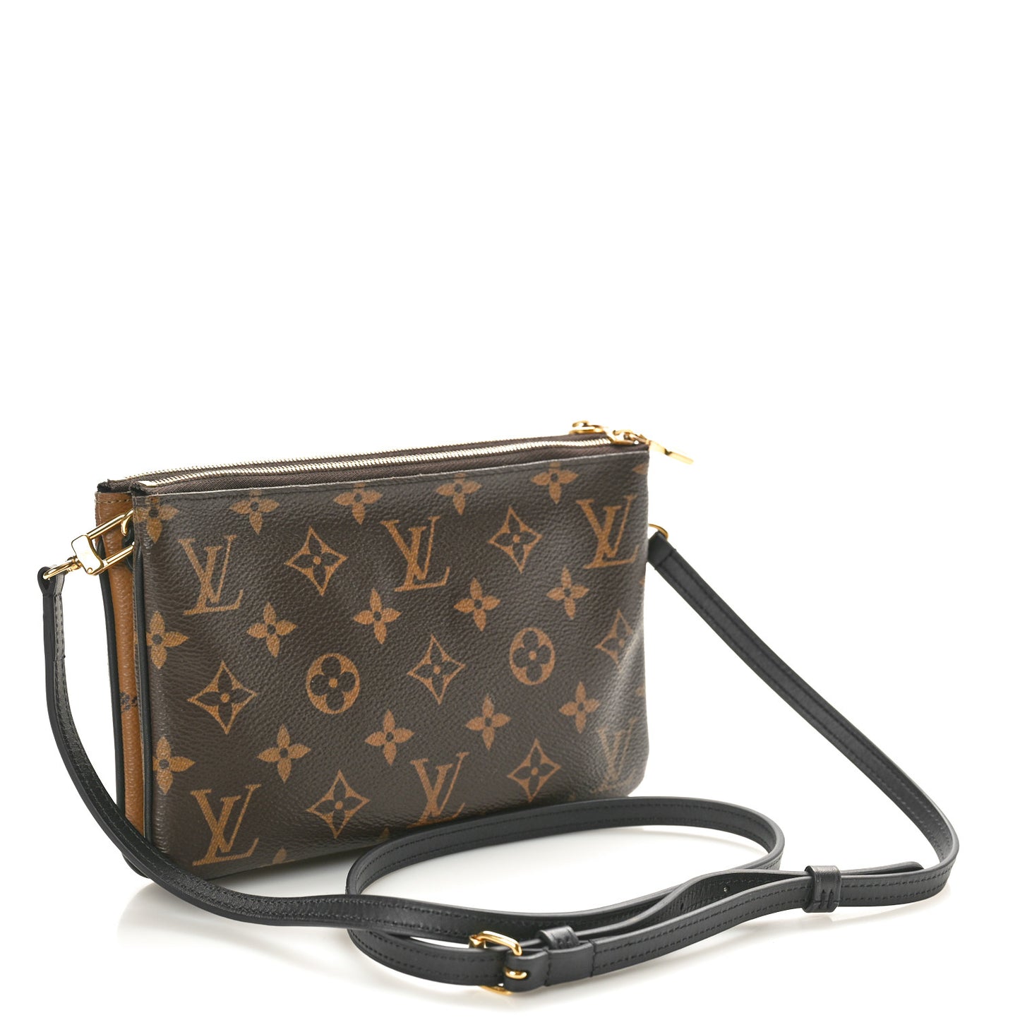 Reverse Monogram Giant Double Zip Pochette