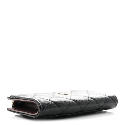 Chanel Caviar Quilted CC Zip Around Card Holder Black 4 of 8