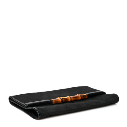 Gucci Monogram Bamboo Bar Clutch Black 4 of 9