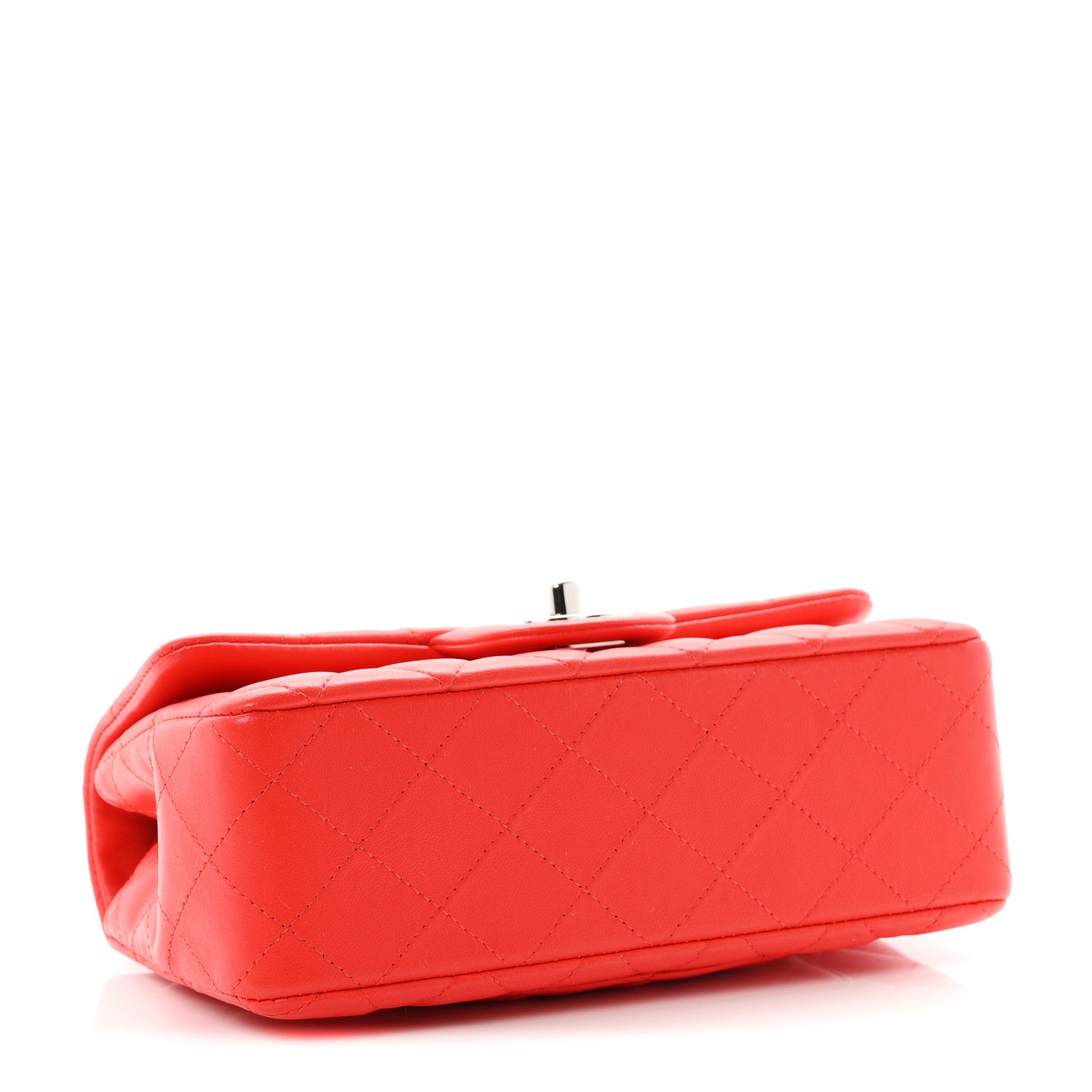 Chanel Lambskin Quilted Mini Rectangular Flap Red 4 of 11