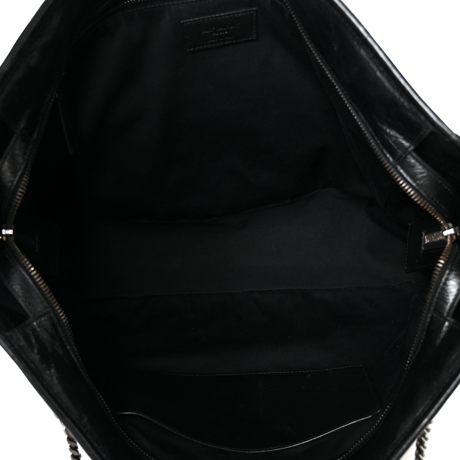 Saint Laurent Crinkled Calfskin Matelasse Monogram Large Niki Shopping Tote Bag Black 5 of 11
