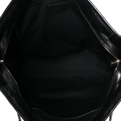 Saint Laurent Crinkled Calfskin Matelasse Monogram Large Niki Shopping Tote Bag Black 5 of 11