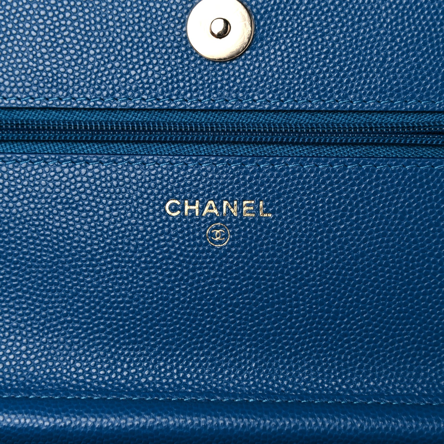Chanel Caviar Quilted Wallet On Chain WOC Blue 6 of 12